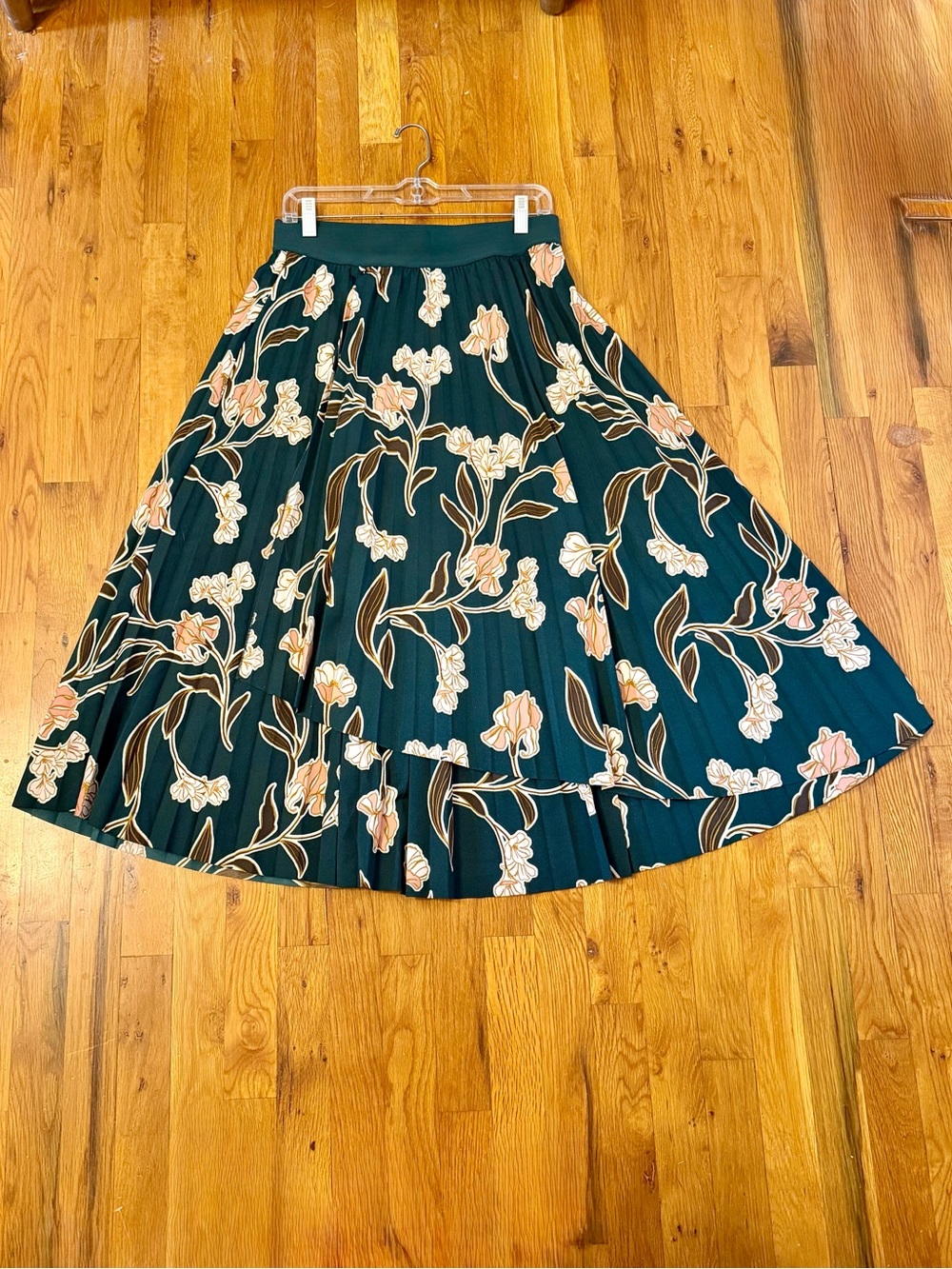 DR2 Emerald Floral Skirt with Feminine Blush Floral Design